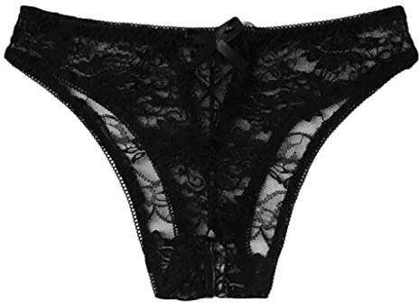 Culotte Fendue Femme Sexy- String Sexy Chic,Culottes Et Slips Femme Grande Taille Chic Classique sous-VêTement Couleur Unie Transparent avec Papillon Élasticité Lingerie