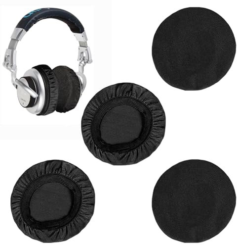 Copri-auricolari per cuffiecopri cuffie lavabili2 paia di coperture protettive,Protezione per cuffie per cuffie da gioco in palestra,adatto per cuscinetti auricolari da 9 a 11 cm (nero)