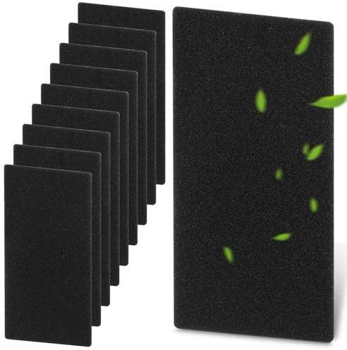 10 filtros para secadora compatibles con Bauknecht Privileg Whirlpool HX 481010354757, secador de bomba de calor, filtro de esponja, alfombrilla de filtro de espuma, filtro de pelusa, 225 x 107 x 8 mm