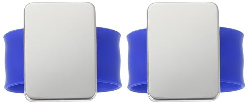 PATIKIL Cuscino per Spilli Magnetico da Polso 2Pcs Portaspilli Magnetico Bracciale per Cucire Intrecciare Trapunte Fermagli per Capelli Blu