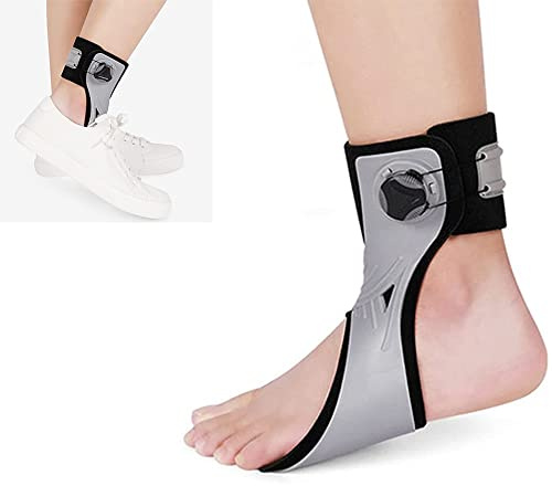 GAZOGJ Ankle Foot Orthosis, Foot Drop Orthotic Brace, Ankle Brace Support, Dorsal Planter Fasciitis Splints for Hemiplegia Shoes Walking, Improved Walking Gait Right,X-Large,Left-M