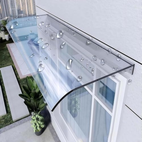 BESTXH Clear Rain Shelter Front Door, Window Rain Roof Cover, Outdoor Garden Canopy Snow and Winds Protection, Awning Canopy for Window Roof Porch Canopies,Facade installation,40 * 60cm