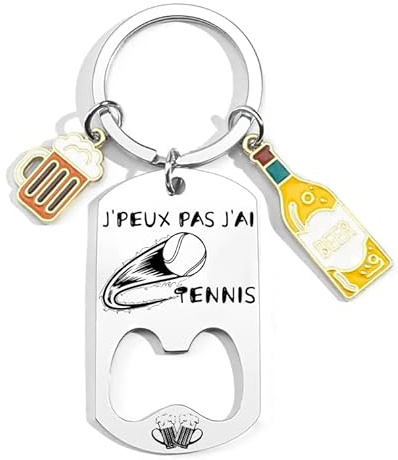 YZLPLP Décapsuleur Tennis Gravé et Personnalisé sur les Petit Cadeau Original pour un Tennisman - Accessoire Humoristique sur le Thème du Tennis
