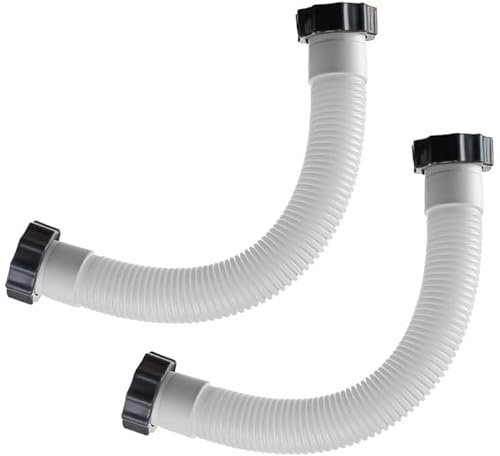 Zhanhai Confezione da 1/2 tubi per pompa a sabbia per piscina, 40,6 cm, con dadi, tubo flessibile di ricambio 11535, pompa filtrante a sabbia per piscina per pompa filtrante Intex 26371CA 26371EH