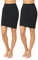Merry Style Damen Unterrock Petticoat für Röcke MS10-204(2Pack-Schwarz/Schwarz, 3XL)