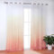 SCHOAL Gardinen mit Ösen Transparente Vorhänge Voile Fensterschal Modern Farbverlauf 1 Stück BxH 140x175cm Orange
