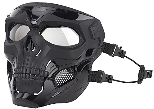 OAREA Máscara de Halloween Face Carril de cráneo Máscaras de Esqueleto con Gafas for Película Cosplay Props Party Mascarada Fiesta