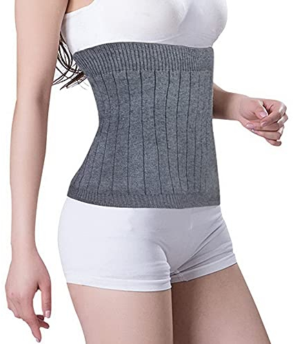 iNelihoo Thermal Knit Lumbar Warmer Cashmere Abdominal Binder Lower Back Support Belt Brace Stomach Kidney Trimmer Band Postpartum Belly Warming Kidney for Women Maternity Recovering