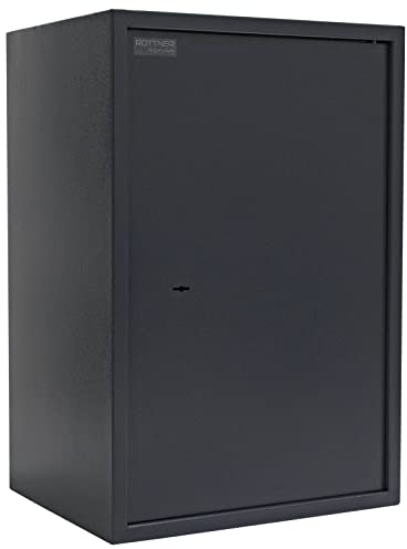 Rottner Möbeltresor Noah 5 Stahl Doppelbartschloss 2 Schlüssel BxHxT 45x67x36 cm herausnehmbarer Fachboden Filzeinlage inkl. Befestigungsmaterial