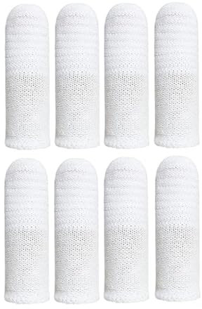 AEIOPRS 8 Pcs Hundezahnbürste, Fingerling Wiederverwendbar Pet Finger Zahnbürste, Fingerlinge Hunde Zahnpflege Anti-Plaque, Finger Hund Effiziente aus Strickgewebe