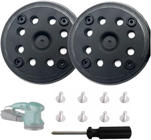 Wjelet 2 discos de lijado de 125 mm con gancho y bucle, compatible con Bosch PEX 270 A, compatible con lijadora orbital Bosch, plato de lijado profesional para carpintería, ideal como piezas de