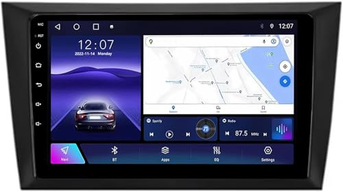 Genérico Autorradio 2 DIN de 9 para VW Golf 6 (2008-2016): Android CarPlay, Bluetooth, cámara de reversa AHD, navegación GPS, Pantalla táctil y Controles en el Volante