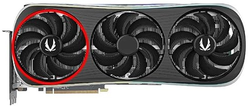 WLWOZMD Ventilador de Tarjeta gráfica 4 Pines y 12 V CC, 0,5 A, para ZOTAC, para Juegos, para GeForce, para RTX 4070 Ti, 4080, 4090, AMP para Extreme(A)