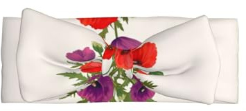 Cerchietto per capelli con stampa di papaveri, regalo per neonati, perfetto per neonate, ragazze, accessori per capelli da principessa