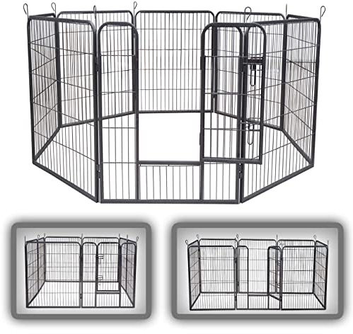 zoomundo Welpenauslauf 100cm hoch XL Laufgitter Tierlaufstall Welpenkäfig Absperrgitter Freilaufgehege Welpenzaun 8-Eck