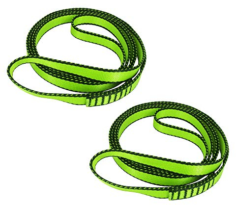 FOSER 18 mm Nylonband Nylon Strap für Aerial Yoga, Swing (Green(2pcs), 60cm/24in)