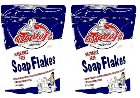 2 x Granny's Original Fragrance Free Vegan Friendly Soap Flakes 425g