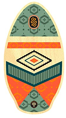 Skimboard SkimOne 37 95cm Navajaui Grün Orange Holz Wood