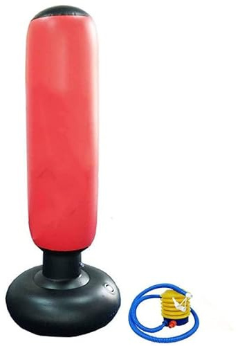 HTUK Inflatable Punching Tower 160cm Free-Standing Boxing Training Stand with Pump