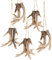 Logbuch-Verlag 5 x 2 Geweih Anhänger 8 cm Weihnachten Deko Weihnachtsanhänger Baumschmuck - künstliches Hirschgeweih