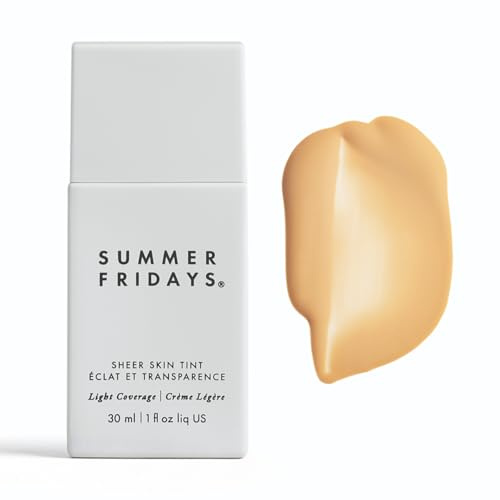 Summer Fridays Sheer Skin Tint - Hydratant avec de la couleur et de l'acide hyaluronique - Aide à réduire le teint irrégulier de la peau - Sheer