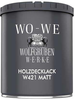 WO-WE Holzlack Holzfarbe Holzschutzfarbe Möbellack MATT W421 Lichtgrau änhl. RAL 7035-750 ml