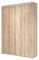 Meble Slupia Kleiderschrank Schiebetüren ZUZA - 120x242x45 cm - Schrank Schlafzimmer, Vorraum, Garderobe - Geteilte Tür, Kleiderstange, Ohne Spiegel - Holzwerkstoff, Eiche Sonoma
