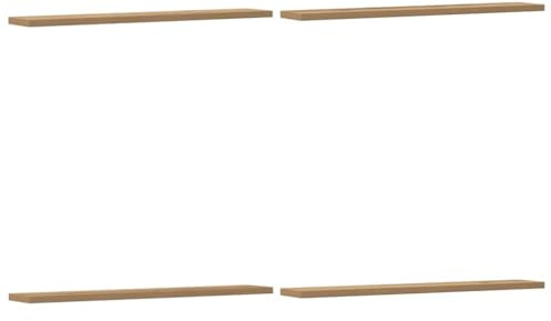 vidaXL Estantes Pared 4 uds Madera ingeniería Roble Artisan 60x20x1,5cm, Estante Flotante, estantería de Pared, estantería de lavadero