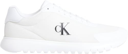 Calvin Klein Donna Sneakers Runner Eva Mesh Sportive, Bianco (Bright White/Black), 42