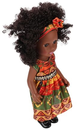 Marhynchus Poupée Noire de 14 Pouces, Poupée de Mode avec Vêtements Interchangeables, Représentation Multiculturelle pour Les Filles