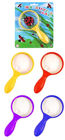 HENBRANDT 1 x Magnifying Glass Assorted Colours - One Pack Sent at Random