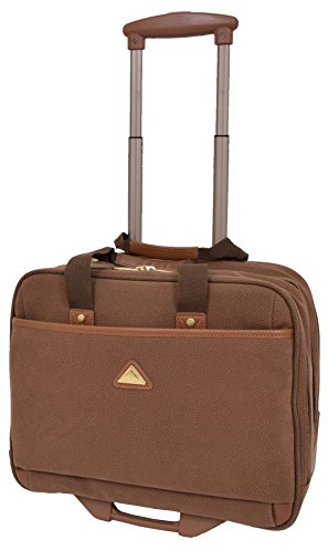 À Roues Cas Pilote Faux Suède Affaires Voyager Mallette Porte-Ordinateur Portable Sac De Cabine HLG403