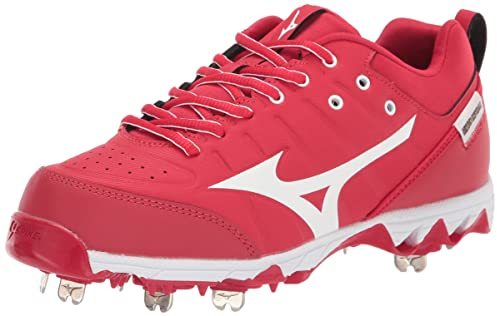 Mizuno Damen 320638.1000.11.0900 9-Spike Swift 7 Low Softball-Stollen aus Metall, Rot-Weiß