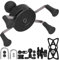 Yctze Motorrad Handyhalter, Handyhalter Kunststoff Metall X-Grip Lenkerhalterung Modifikation Universal mit 13 Zubehör für 7/8/SE/X/Xs/Xr(B(Schwarz)