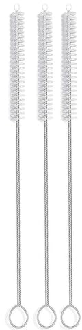 3 Stück Strohhalm Bürste 23cm, Trinkhalm Reinigungsbürste, zum Reinigen von Strohhalmen, kleinen Röhrchen, Babyflaschenzubehör, Reagenzgläser, ideal für schmale Öffnungen