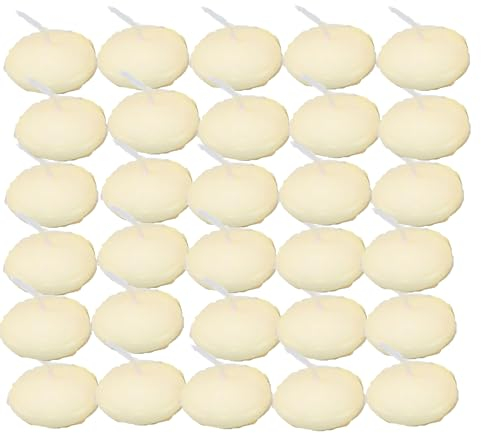 BOBOZHONG Schwimmenkerzen,30 Stück Premium Schwimmende warmeTeelichter Kerzen Wasserdichter Flammenlose Kerzen,für Mittelstücke,für Pool Badewanne Teich Party und Hochzeit,weiße