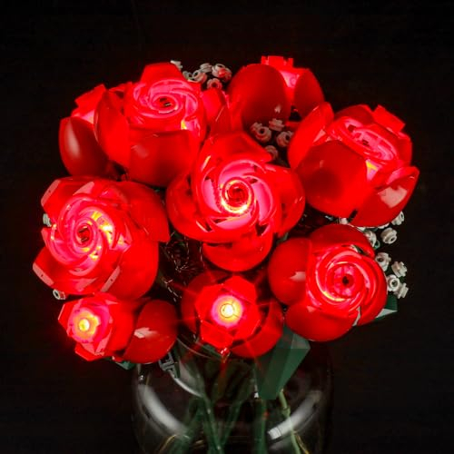 BRIKSMAX Kit d'Éclairage à LED pour Icons Le Bouquet de Roses - Compatible avec 10328 Blocs de Construction - Ensemble Lego Non Inclus