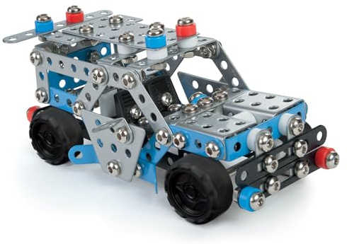 Constructor Police Patrol Car - Juego de Construcción Metálica - 302 Piezas - Coche de Policía para Montar - Caja STEM a partir de 8 años