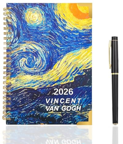 MSLHUB Möteskalender 2026, A5-möteskalender från januari 2026 till december 2026, veckoplanerare 2026 1 vecka 2 sidor, kalender 2026 bokkalender, 20,5 x 14,4 cm blå