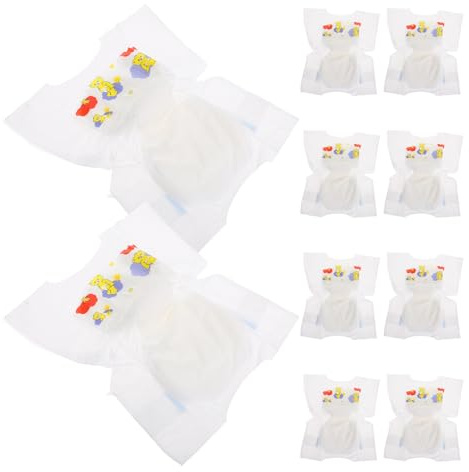 Toyvian 10pezzi Pannolini per Bambole Mini Accessori Realistici per Bambole Pannolini Giocattolo per Giochi di Ruolo
