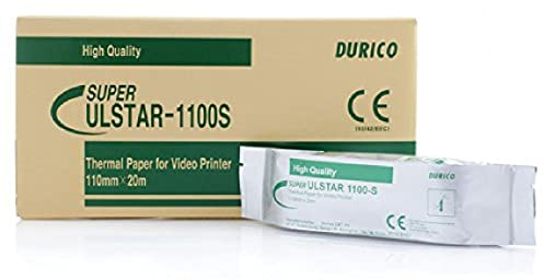 DURICO 72750 Carta Videostampante Compatibile SONY UPP-110S, Standard, 110 mm x 20 m, 5 Rotoli