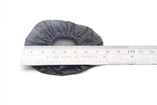 Housses de Casque Extensibles 7,5 cm Couvre-Oreillettes hygiéniques jetables Couvre-Oreille de Taille Moyenne 100 pièces (Noir)
