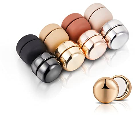 PeacePray 8 Pairs Premium Strong Hijab Magnetic Pins, No-Snag Multi-Use Hijab Magnets, Professional Pinless Magnetic Hijab Pins, Shiny and Matte Style Pack