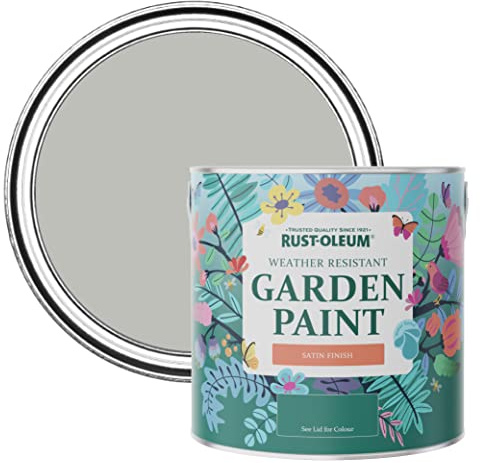 Rust-Oleum Grey Mould-Resistant Garden Paint In Satin Finish - Flint 2.5L