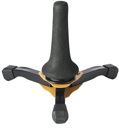 Aznever Gerader Sopransaxophonständer - Tragbarer Blasinstrumentenständer - Tragbarer Sopran-Saxophonständer für Klarinette, Flöte, Oboe und Sopran, Stativ-Halterung