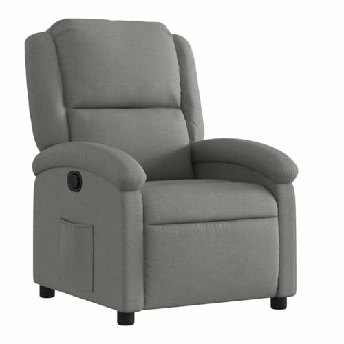 vidaXL Fauteuil inclinable en Tissu Gris foncé