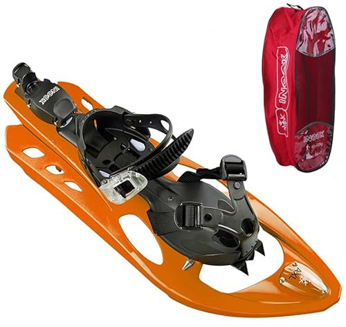 INOOK AXL Schneeschuhe orange I Schneeschuhe mit Steighilfe I EU 34-42 I mit praktischer Tragetasche