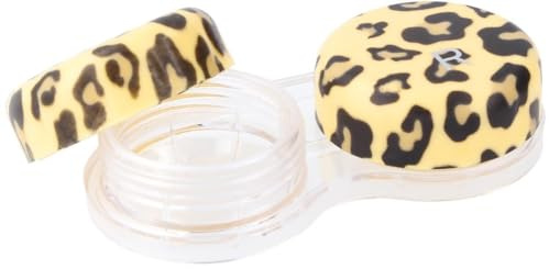 Paule & knapp trendig kontaktlinsbehållare Opti-Cool för mjuka kontaktlinser, leopard, En Storlek