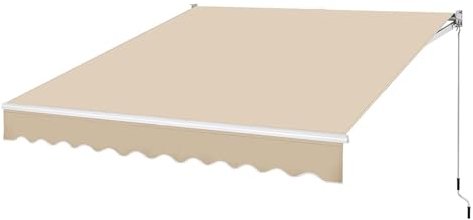 Gelenkarmmarkise Manuelle, Terrassen Sonnenschutz aus Aluminium mit Kurbelgriff und Wasserabweisendem Polyester, Sonnenschutz für Fenster und Türen, für Hof, Garten, Terrasse, Balkon ( Size : 300*250c