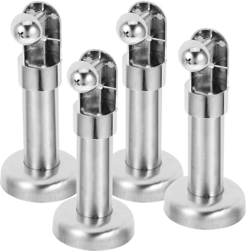 WATIIFUFU Lot de 4 pieds de cloison en acier inoxydable Support robuste pour partitions de toilettes Stable et durable Convient pour les salles de bains publiques Hauteur Design moderne attrayant